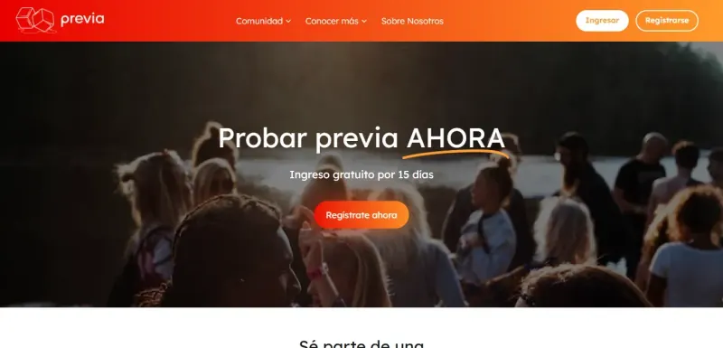 Previa - Plataforma para reuniones y eventos sociales